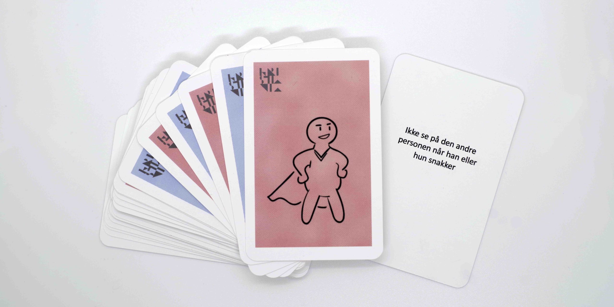 Spillkort som anvendes i kurs i kroppsspråk
